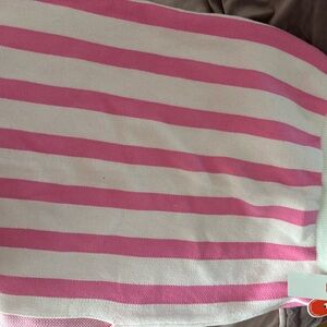 Pink and White Striped Skirt